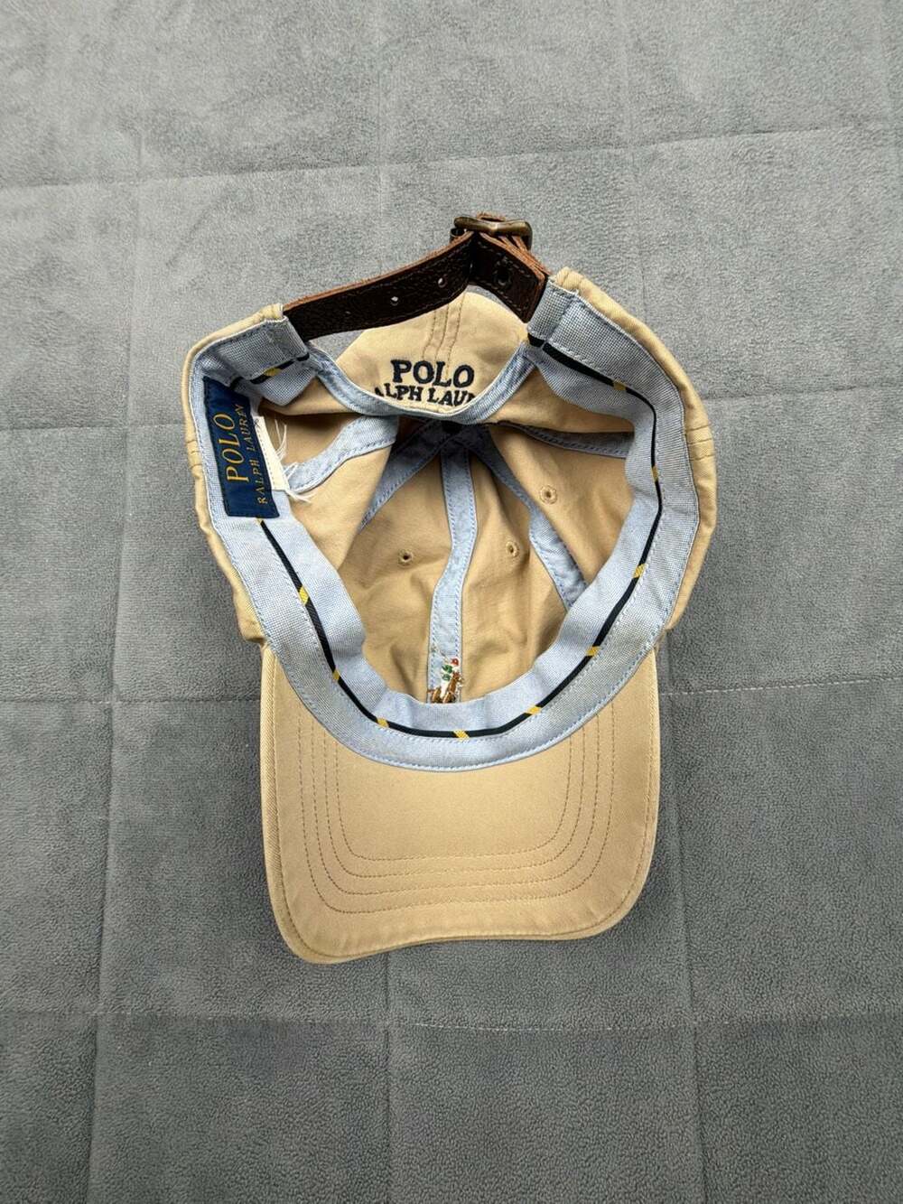 Polo Ralph Lauren Tan Baseball Cap with Leather Strap - Picture 8 of 10